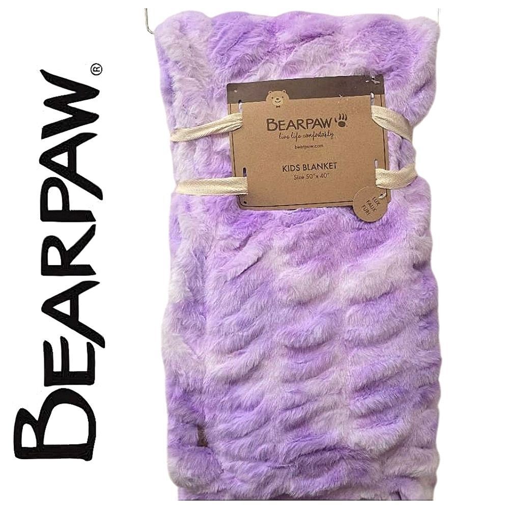 BearPaw Lux Faux Fur Blanket- Ombre Lavender